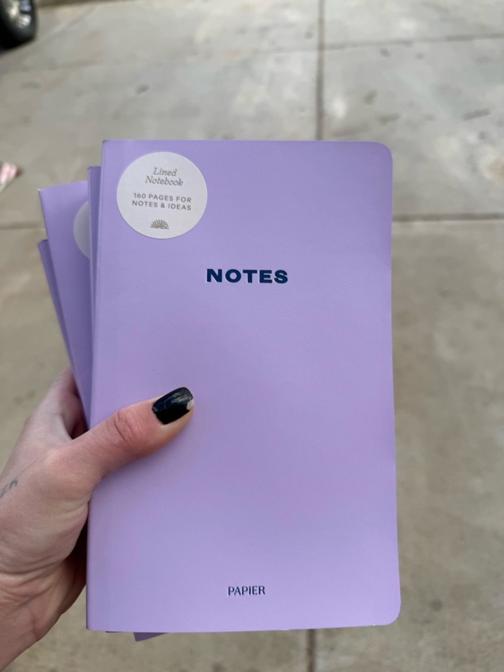 'Notes' Lined Notebook - Lavender